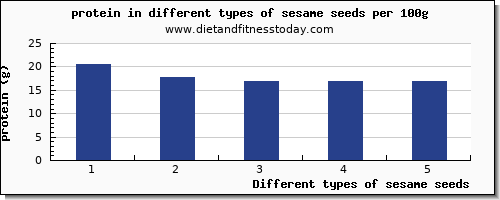 sesame seeds protein per 100g